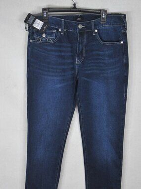 True Religion Geno Men's Jeans 34 x 32 SN Flap Slim Dark Oak Wash NWT